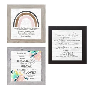 Promise Me You'll Always Remember – Framed Inspirational Quote Gift Art - Picture 1 of 32