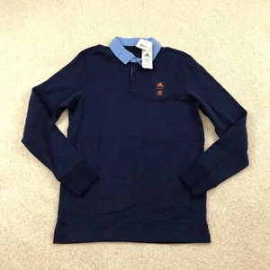 Adidas New York City FC Polo Long Sleeve Mens Small HU0436 Blue Travel - Picture 1 of 7