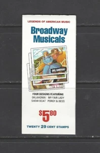 US, 1993, #BK209, 29c Broadway Musicals, complete $5.80 booklet - Picture 1 of 1