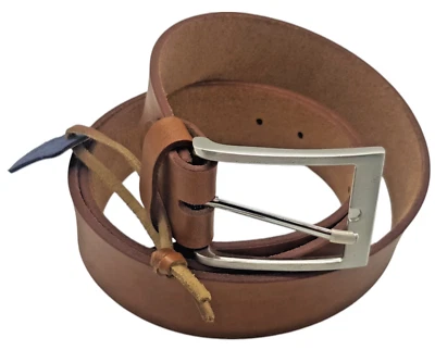 Men's Classic Genuine Buffalo FULL GRAIN Leather Belt , 40 mm, Light Brown — 第 1/4 张图片