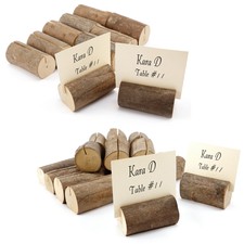 Wooden Wedding Table Number Stand Place Name Memo Card Holder 10/20pcs