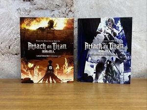 Attack On Titan Limited Edition Season One Part 1 & Part 2 DVD Blue Ray Books F2 - Picture 1 of 9