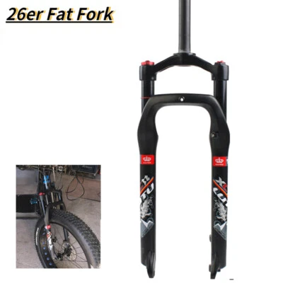 Fat Fahrrad Gabel 26 4.0inch Schnee / MTB Luft Gas Sperrung Aufhängung 135mm - Bild 1 von 4