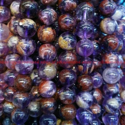 Natural Auralite Super 23 Round Gemstone Loose Beads 15.5'' Strand 6mm-10mm - Image 1 of 4