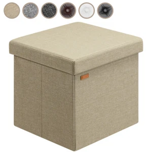 CASARIA® Sitzhocker Polsterhocker Fußhocker mit Stauraum Faltbar Sitzwürfel - Bild 1 von 16