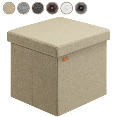 CASARIA® Sitzhocker Polsterhocker Fußhocker mit Stauraum Faltbar Sitzwürfel - Bild 1 von 4