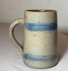 Rare antique 19th century cobalt glazed stoneware pottery dining mug cup jug - Picture 1 of 8