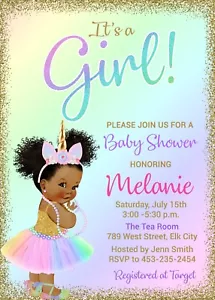 Unicorn Baby Shower Invitation, Unicorn, Unicorn Invitation, Rainbow, Baby - Picture 1 of 1