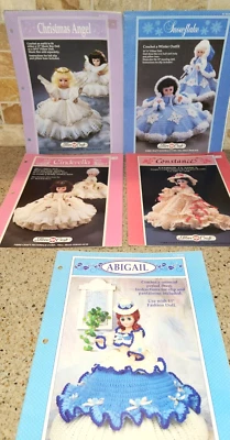 4 Fibre Craft Serena Pillow Doll Patterns & 2 Fashion Patterns - Image 1 of 4
