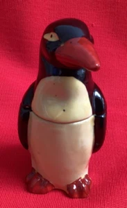 VINTAGE PINGUIN SENFTOPF MIT DECKEL UND LÖFFEL KEKS PORZELLAN rar - Bild 1 von 11