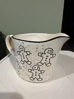 Taza Medidora Hombre Pan de Jengibre Cerámica Vacaciones The Bake Shop ~ Totalmente Nueva Foto 1 de 3