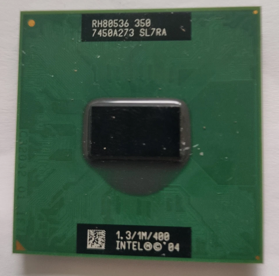 Tested CPU Intel Celeron M350 SL7RA 1,3 GHz 1M FSB cache 400MHz socket mPGA478c - Image 1 of 1