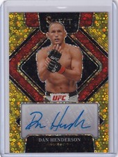 2022 Panini Select UFC - Dan Henderson Signatures Auto GOLD Disco #/10