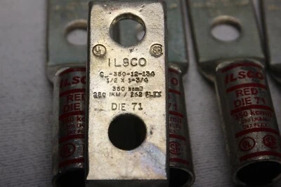 (3) ILSCO C-350-12-134 Red Die 71 350kcmil Connector Lug - Image 1 of 2