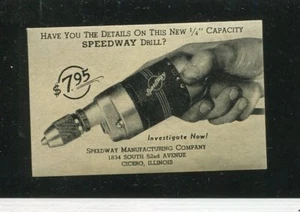 Poster Stamp Label SPEEDWAY DRILL Advertising Chicago IL - Picture 1 of 2