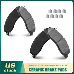 Front Ceramic Brake Pads w/Hardware for 2009 -2015 2016 2017 2018 Ram 2500 3500 - Picture 1 of 7