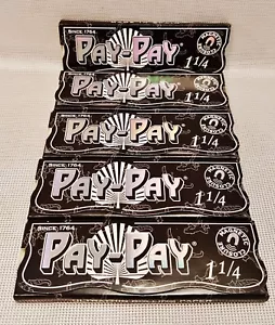 5 Packs Pay-Pay Ultrathin 1 1/4 Gummed Rolling Papers 50 Per Pack - Picture 1 of 1