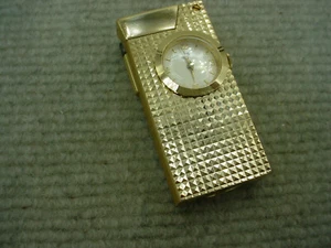 Beautiful Gold Tone Vintage Bucherer Lighter With Watch Inside Swiss ENDURA TIME - Picture 1 of 7