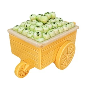 Fitz and Floyd Candy Box con Coperchio Fitz Omnibus Village Green Apple Annie Cart - Foto 1 di 10