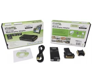 Plugable USB 2.0 to VGA\DVI\HDMI Video Graphics Adapter for Multiple Monitors - Picture 1 of 9