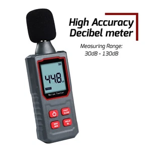 Digital Sound Level Meter 30~130 dBA Decibel Meter Capacitive Microphone Sensor - Picture 1 of 8