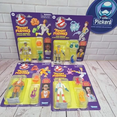 Real Ghostbusters Fright Features Action Figures Complete Set Of 4, Sealed - Image 1 of 4