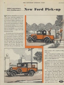 Mayor comodidad más espacio de carga Ford Modelo A Pick-up anuncio 25/07/1931. - Imagen 1 de 1