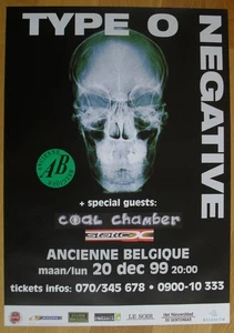 TYPE O NEGATIVE original concert poster '99 AB BELGIUM - Picture 1 of 1