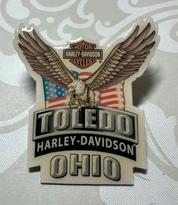 Harley Davidson Toledo Ohio Dealer Vest Lapel Pin - Picture 1 of 3