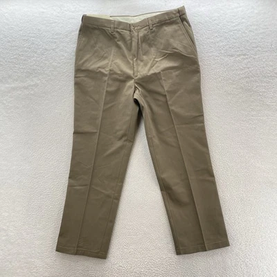 Брюки Haggar мужские 38x31 оливковый комфорт классический крой плоские спереди опрятные брюки Chino - Изображение 1 из 4