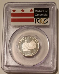 PCGS 2009 S Silver District of Columbia Quarter Proof PR70 DCAM Flag Label - Picture 1 of 2