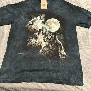 Wolf Night Symphony The Mountain Herren T-Shirt Blau Größe M - Bild 1 von 17