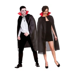 Wicked Costumes - Black Cape with Red Collar - Adult - Picture 1 of 3