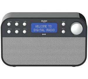 Bush tragbares DAB UKW Radio mit LCD, Wecker & Kopfhöreranschluss (Netz + Akku) - Bild 1 von 3