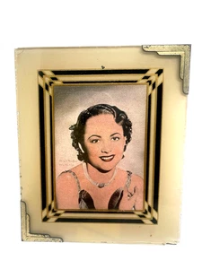 Vintage Art Deco Reverse Painted Table Top Small Picture Frame - Picture 1 of 2