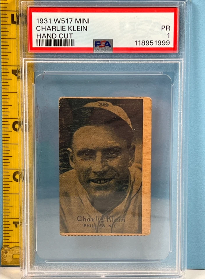 🔥 1931 W517 MINI CHUCK KLEIN HAND CUT  #NNO PSA  1  (POOR)🔥 - Image 1 of 2