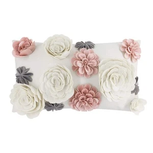 3D Flower Throw Pillow Cover Decorative Accent Pillow Case Floral Cushion Cov... - Picture 1 of 6