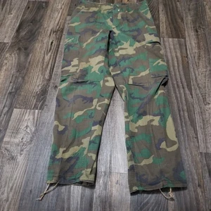 Military Woodland Ripstop Hot Weather Pants 1979 1970s Size Small Short Propper - Picture 1 of 16