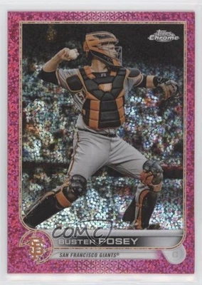 2022 Topps Chrome Magenta Speckle Refractor /350 Buster Posey #95 - Image 1 of 2