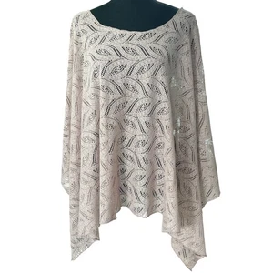 Poncho Top Ultra Rosa Encaje Para Mujer M Rosa Encubrimiento Romántico Etéreo Victoriano - Imagen 1 de 7