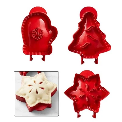 Weihnachten Plätzchenformen Set mit drei Mini Tortenformen für festliches Back - Bild 1 von 4