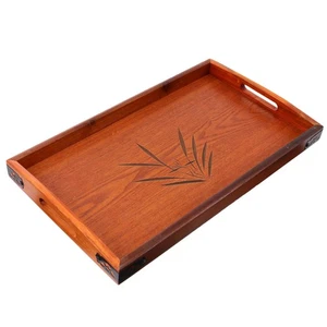 Holzpalette Reisen Serviertablett Mit Griffen Food Service Tably - Bild 1 von 12
