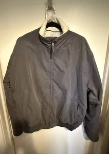 Men's Bomber Jacket Gray, Full Zip, Windbreaker, Size XL - Picture 1 of 7
