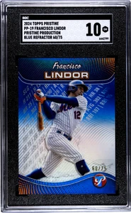 2024 Topps Pristine Francisco Lindor Pristine Blue Refractor #PP-19 SGC 10 - Imagen 1 de 3