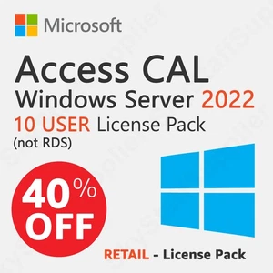 Microsoft Windows Server 2022 - 10 User Client Access Licenses (CALs) BRAND NEW - Picture 1 of 9