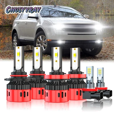 Faros antiniebla altos/bajos LED para Lincoln MKX 2007 2008 2009 2010 6000K Foto 1 de 4
