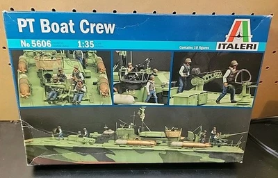 Italeri - WWII US PT Boat Crew Italeri Model #5606 - Open Box Sealed Parts - Image 1 of 4