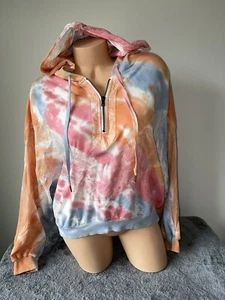 VS Victoria Secret PINK Hoodie Art Tie Dye Boho Pullover Gr. M 3248 süß Granola - Bild 1 von 10