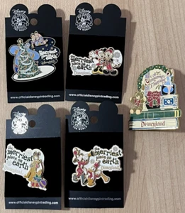 Disney Disneyland The Merriest Place On Earth & Christmas Fantasy Parade Pin Lot - Picture 1 of 7
