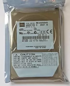 40 GB IDE Toshiba MK4025GAS P-ATA 4200rpm 8MB Hard Drive 2.5" Internal New - Picture 1 of 1